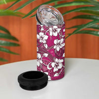Piqi Bula Fiji 4 in 1 Can Cooler Tumbler Fijian Tapa Seamless Hibiscus - Polynesian Pride