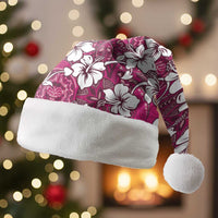 Piqi Bula Fiji Christmas Santa Hat Fijian Tapa Seamless Hibiscus - Polynesian Pride