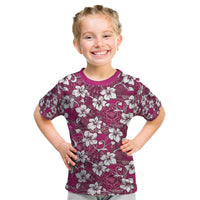 Piqi Bula Fiji Kid T Shirt Fijian Tapa Seamless Hibiscus LT14 Pink - Polynesian Pride