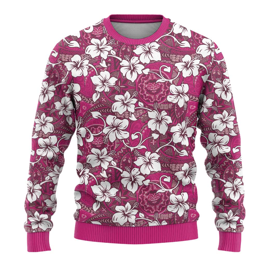 Piqi Bula Fiji Ugly Christmas Sweater Fijian Tapa Seamless Hibiscus - Polynesian Pride