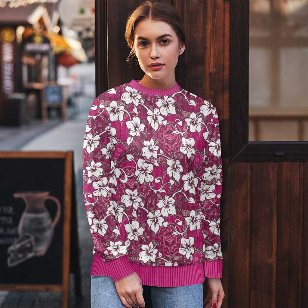 Piqi Bula Fiji Ugly Christmas Sweater Fijian Tapa Seamless Hibiscus - Polynesian Pride