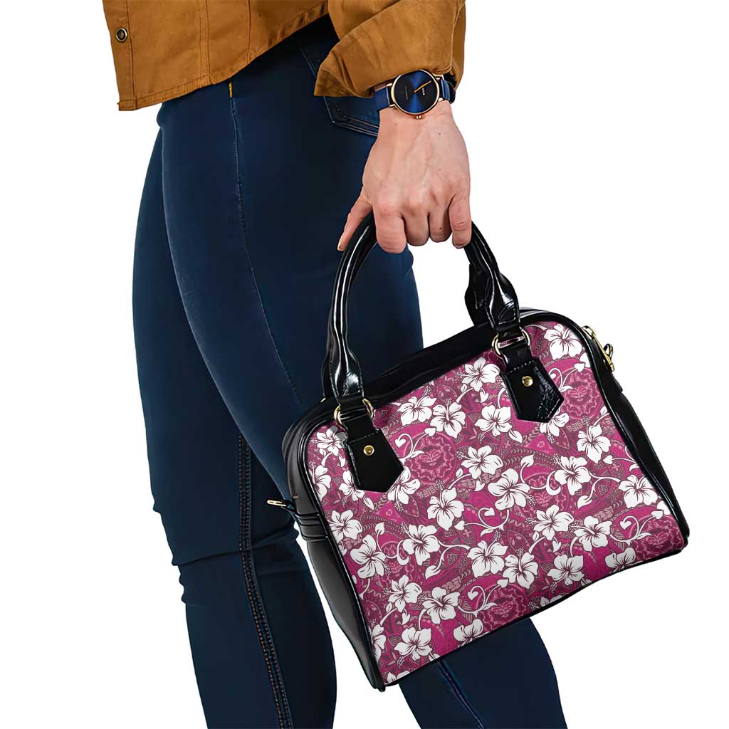Piqi Bula Fiji Shoulder Handbag Fijian Tapa Seamless Hibiscus LT14 - Polynesian Pride