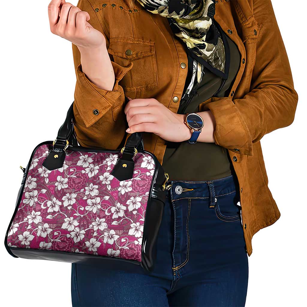 Piqi Bula Fiji Shoulder Handbag Fijian Tapa Seamless Hibiscus LT14 - Polynesian Pride