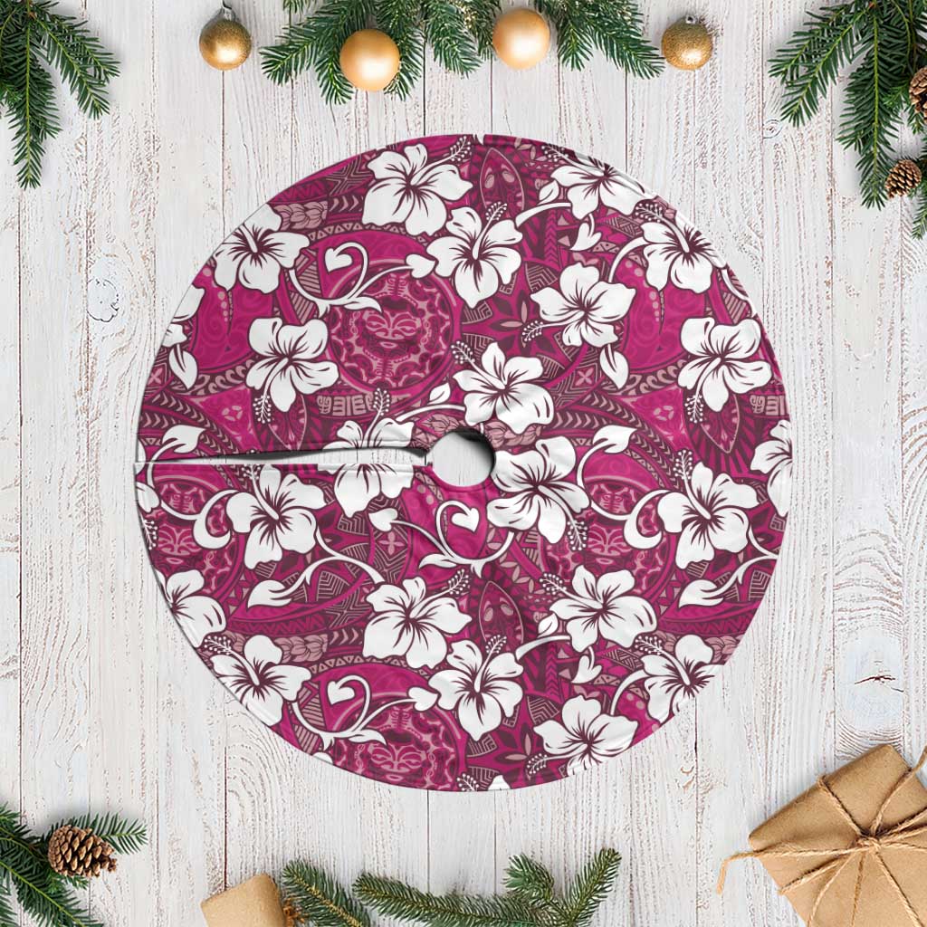 Piqi Bula Fiji Tree Skirt Fijian Tapa Seamless Hibiscus LT14 Casual Pink - Polynesian Pride