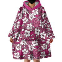 Piqi Bula Fiji Wearable Blanket Hoodie Fijian Tapa Seamless Hibiscus - Polynesian Pride