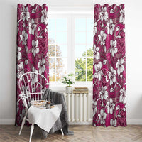 Piqi Bula Fiji Window Curtain Fijian Tapa Seamless Hibiscus - Polynesian Pride