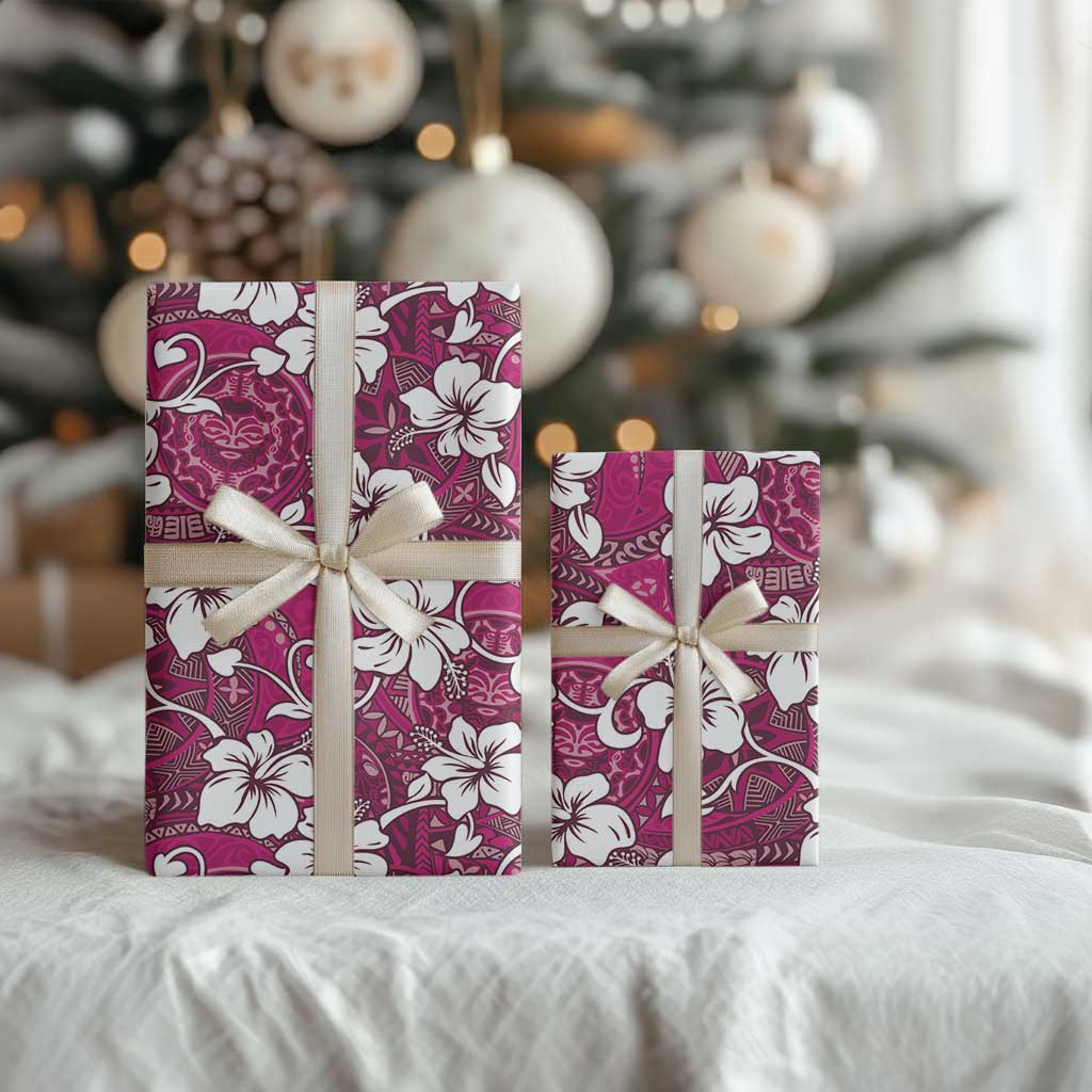 Piqi Bula Fiji Wrapping Paper Fijian Tapa Seamless Hibiscus - Polynesian Pride