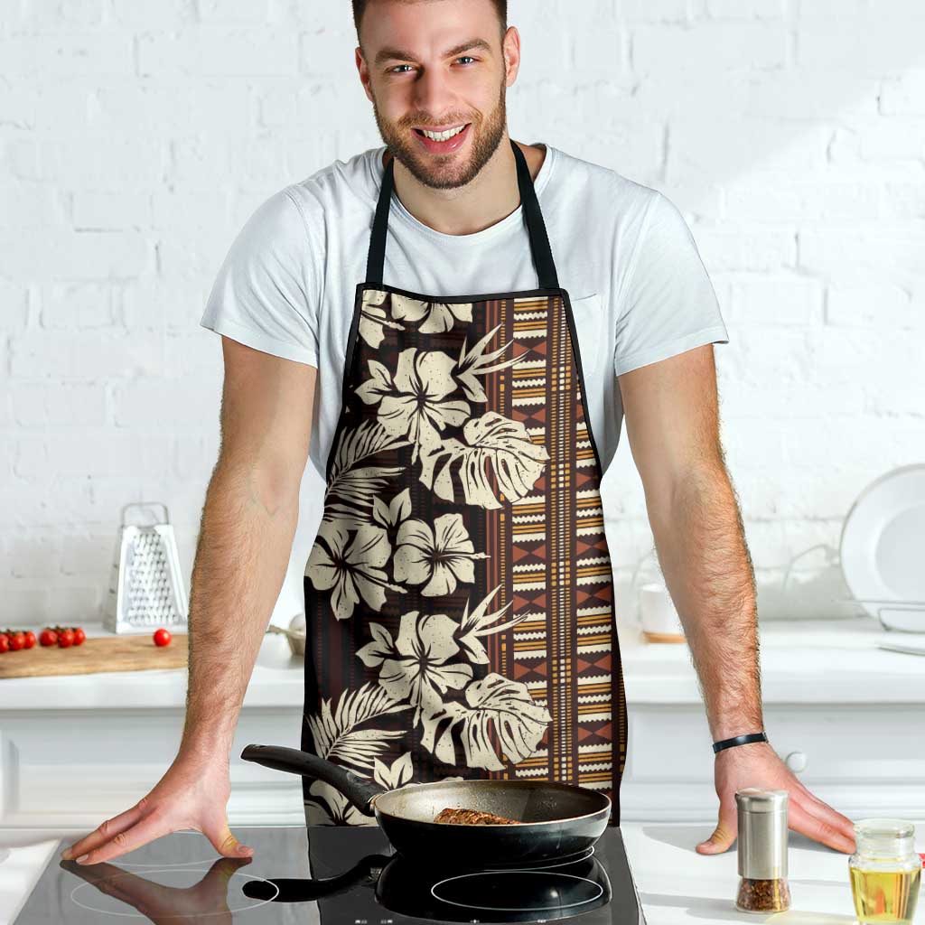 Bula Fiji Masi Apron Tapa Tropical Hibiscus Half Stylized LT14 - Polynesian Pride