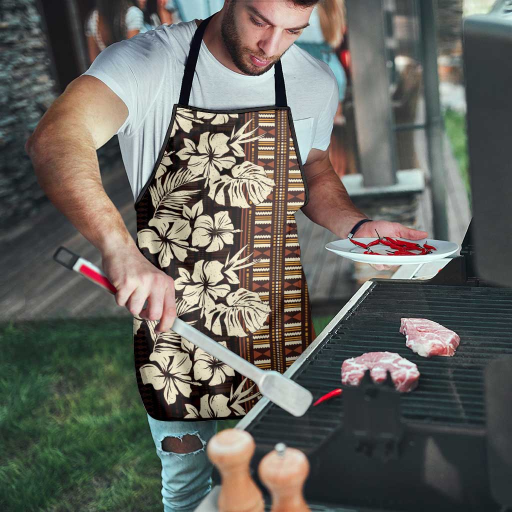 Bula Fiji Masi Apron Tapa Tropical Hibiscus Half Stylized LT14 - Polynesian Pride