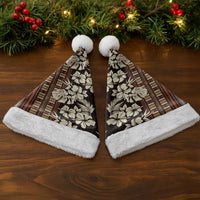 Bula Fiji Masi Christmas Santa Hat Tapa Tropical Hibiscus Half Stylized - Polynesian Pride