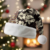 Bula Fiji Masi Christmas Santa Hat Tapa Tropical Hibiscus Half Stylized - Polynesian Pride