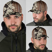 Bula Fiji Masi Classic Cap Tapa Tropical Hibiscus Half Stylized - Polynesian Pride