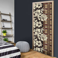 Bula Fiji Masi Door Cover Tapa Tropical Hibiscus Half Stylized LT14 - Polynesian Pride