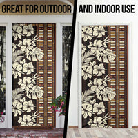 Bula Fiji Masi Door Cover Tapa Tropical Hibiscus Half Stylized LT14 - Polynesian Pride