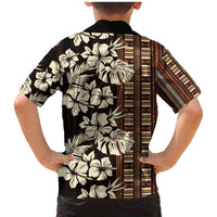 Bula Fiji Masi Family Matching Mermaid Dress and Hawaiian Shirt Tapa Tropical Hibiscus Half Stylized - Polynesian Pride
