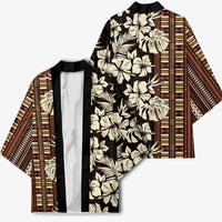 Bula Fiji Masi Kimono Tapa Tropical Hibiscus Half Stylized - Polynesian Pride