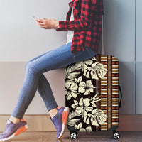 Bula Fiji Masi Luggage Cover Tapa Tropical Hibiscus Half Stylized LT14 - Polynesian Pride
