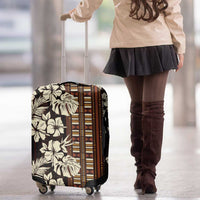 Bula Fiji Masi Luggage Cover Tapa Tropical Hibiscus Half Stylized LT14 - Polynesian Pride