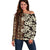 Bula Fiji Masi Off Shoulder Sweater Tapa Tropical Hibiscus Half Stylized - Polynesian Pride