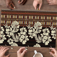 Bula Fiji Masi Puzzle Tapa Tropical Hibiscus Half Stylized LT14 - Polynesian Pride