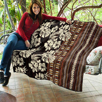 Bula Fiji Masi Quilt Tapa Tropical Hibiscus Half Stylized LT14 - Polynesian Pride
