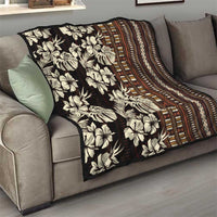 Bula Fiji Masi Quilt Tapa Tropical Hibiscus Half Stylized LT14 - Polynesian Pride