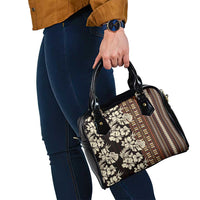 Bula Fiji Masi Shoulder Handbag Tapa Tropical Hibiscus Half Stylized LT14 - Polynesian Pride