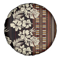Bula Fiji Masi Spare Tire Cover Tapa Tropical Hibiscus Half Stylized LT14 - Polynesian Pride