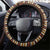 Bula Fiji Masi Steering Wheel Cover Tapa Tropical Hibiscus Half Stylized - Polynesian Pride