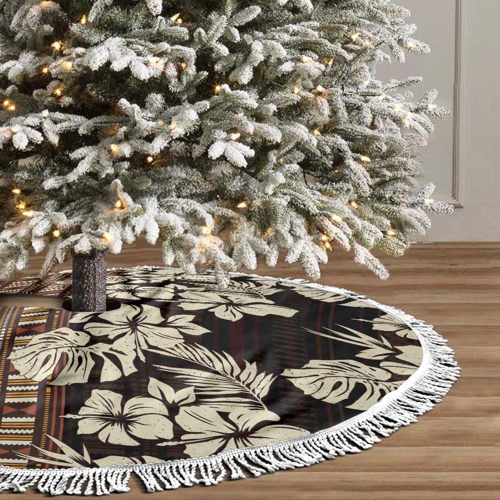 Bula Fiji Masi Tree Skirt Tapa Tropical Hibiscus Half Stylized LT14 - Polynesian Pride