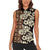 Bula Fiji Masi Women Sleeveless Polo Shirt Tapa Tropical Hibiscus Half Stylized - Polynesian Pride
