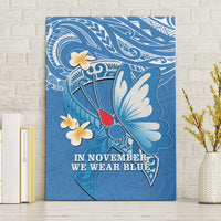 Polynesia Diabetes Awareness Month Canvas Wall Art In November We Wear Blue