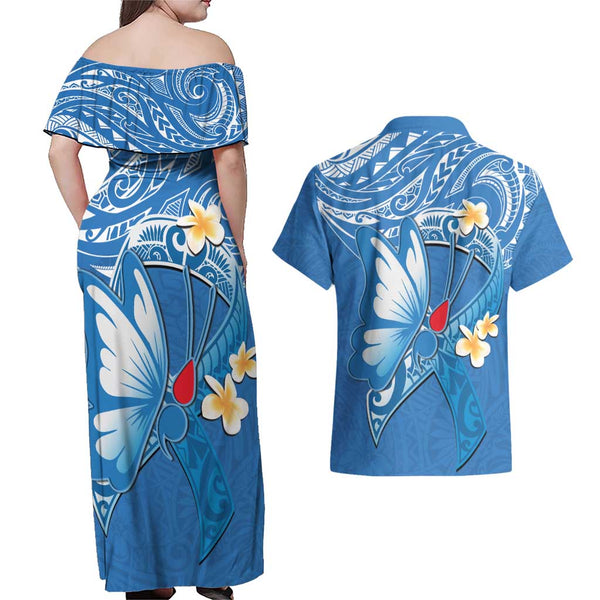 Polynesia Suicide Prevention Awareness Couples Matching Tank Maxi Dress and Hawaiian Shirt Your Life Is Worth Living For Polynesian Purple Pattern LT14 main image 0