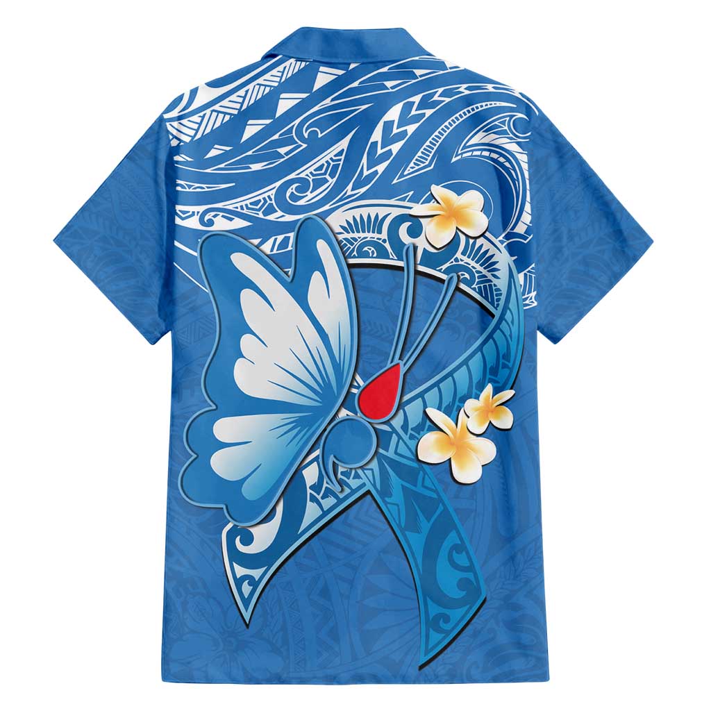 Polynesia Diabetes Awareness Month Family Matching Tank Maxi Dress and Hawaiian Shirt In November We Wear Blue