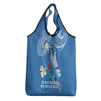 Polynesia Diabetes Awareness Month Grocery Bag In November We Wear Blue