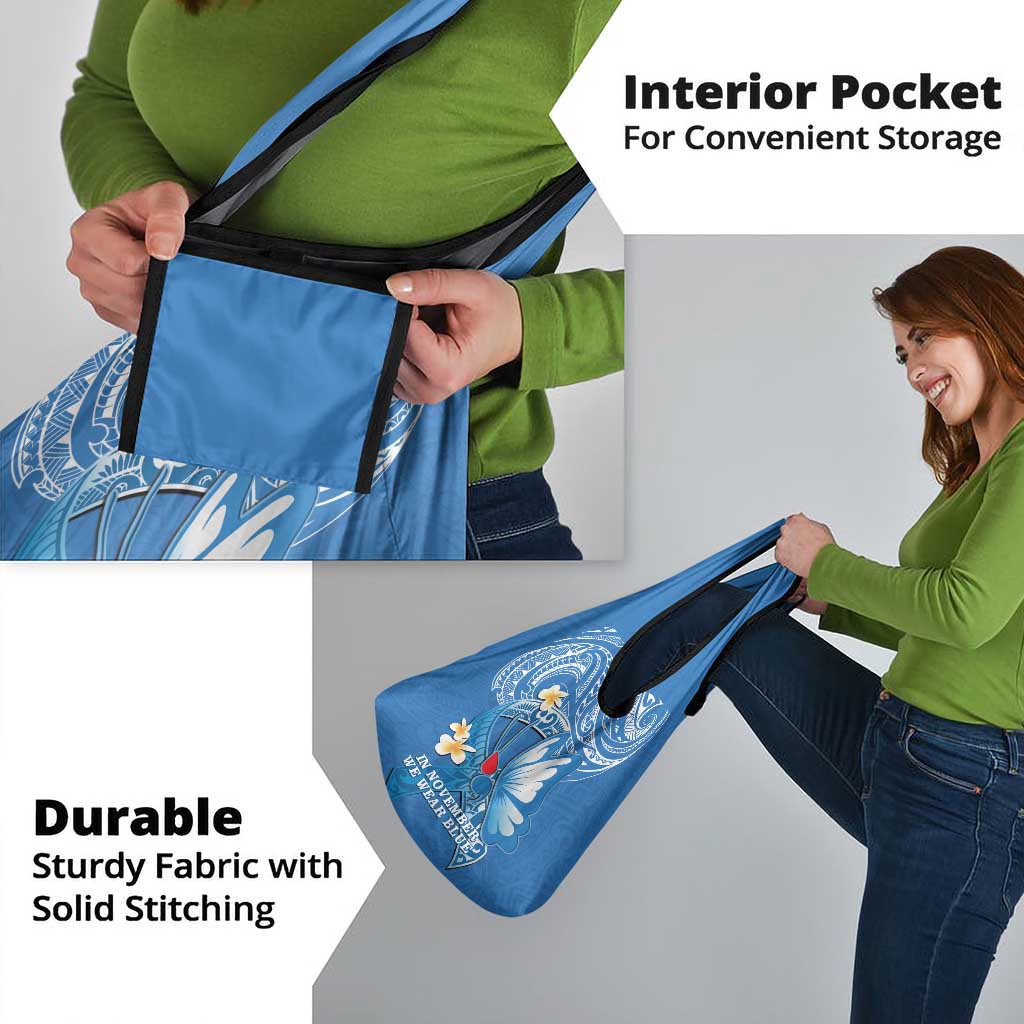 Polynesia Diabetes Awareness Month Grocery Bag In November We Wear Blue