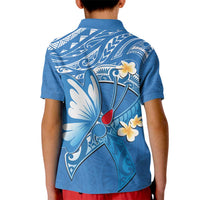 Polynesia Diabetes Awareness Month Kid Polo Shirt In November We Wear Blue