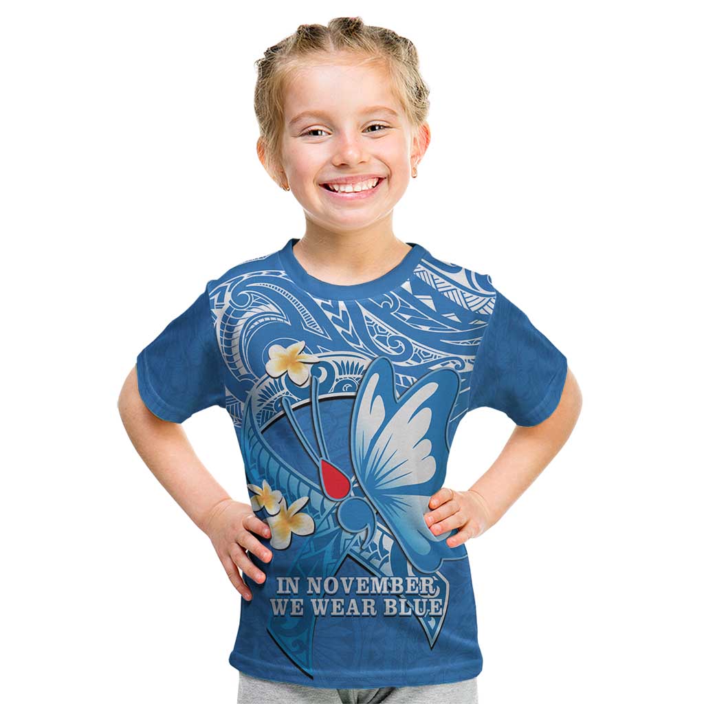 Polynesia Diabetes Awareness Month Kid T Shirt In November We Wear Blue LT14 Blue - Polynesian Pride