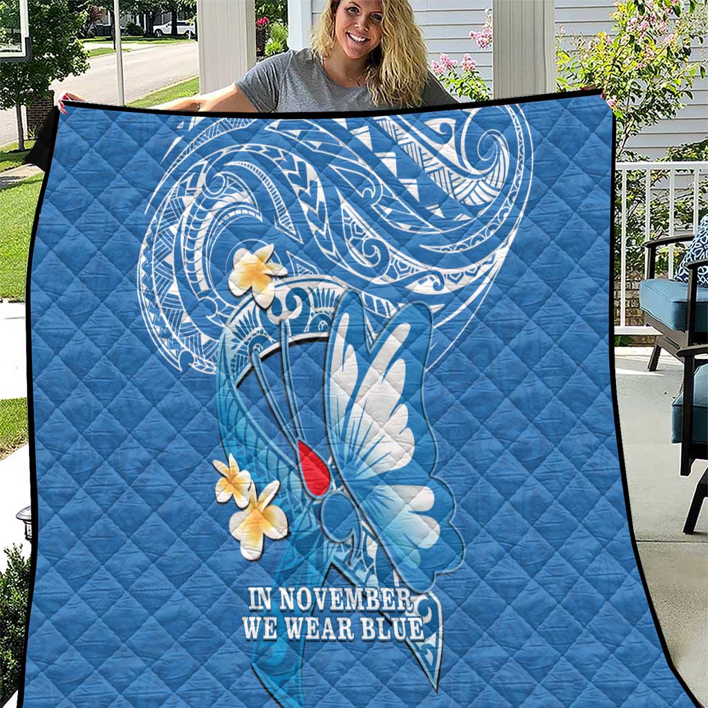 Polynesia Diabetes Awareness Month Quilt In November We Wear Blue LT14 Blue - Polynesian Pride