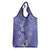 Polynesia Stomach Cancer Awareness Grocery Bag Periwinkle Ribbon Brave Strong!