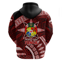 Malo e lelei Tonga Hoodie Tongan Ngatu Pattern Red Version LT14 - Polynesian Pride