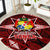 Malo e lelei Tonga Round Carpet Tongan Ngatu Pattern Red Version LT14 Red - Polynesian Pride