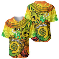Halo Vanuatu Baseball Jersey Sand Drawing Turtle Polynesian Tropical Flowers LT14 - Polynesian Pride
