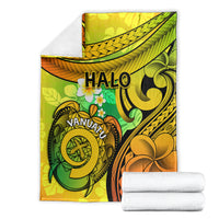 Halo Vanuatu Blanket Sand Drawing Turtle Polynesian Tropical Flowers LT14 - Polynesian Pride