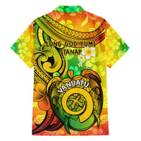 Halo Vanuatu Family Matching Off Shoulder Maxi Dress and Hawaiian Shirt Sand Drawing Turtle Polynesian Tropical Flowers LT14 - Polynesian Pride