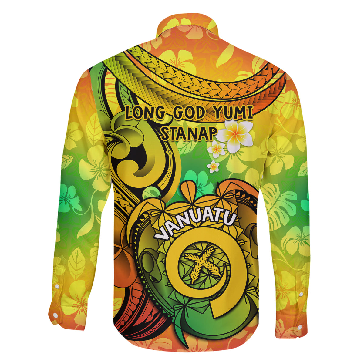 Halo Vanuatu Family Matching Puletasi Dress and Hawaiian Shirt Sand Drawing Turtle Polynesian Tropical Flowers LT14 - Polynesian Pride