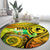 Halo Vanuatu Round Carpet Sand Drawing Turtle Polynesian Tropical Flowers LT14 - Polynesian Pride