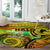 Halo Vanuatu Round Carpet Sand Drawing Turtle Polynesian Tropical Flowers LT14 - Polynesian Pride