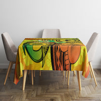 Halo Vanuatu Tablecloth Sand Drawing Turtle Polynesian Tropical Flowers LT14 - Polynesian Pride