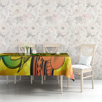 Halo Vanuatu Tablecloth Sand Drawing Turtle Polynesian Tropical Flowers LT14 - Polynesian Pride